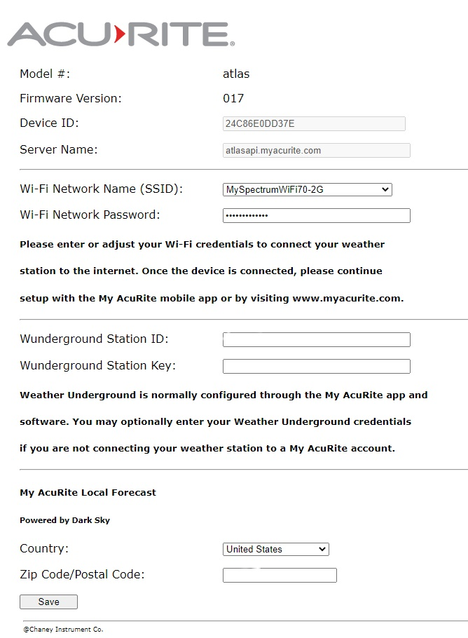 Acurite 5 in 1 Weather Station with Wi-Fi Connection to 'Weather Underground